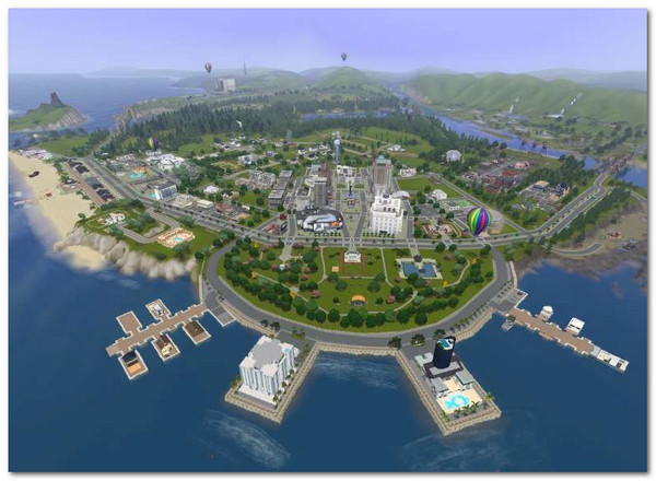 模拟人生3精美大型地图|模拟人生3滨海都市地