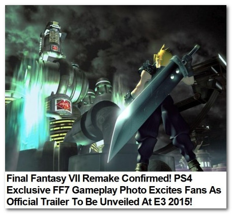 最终幻想7重制版或登陆PS4
